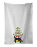 Black Cornish Rex Cat Christmas Kitchen Towel Set of 2