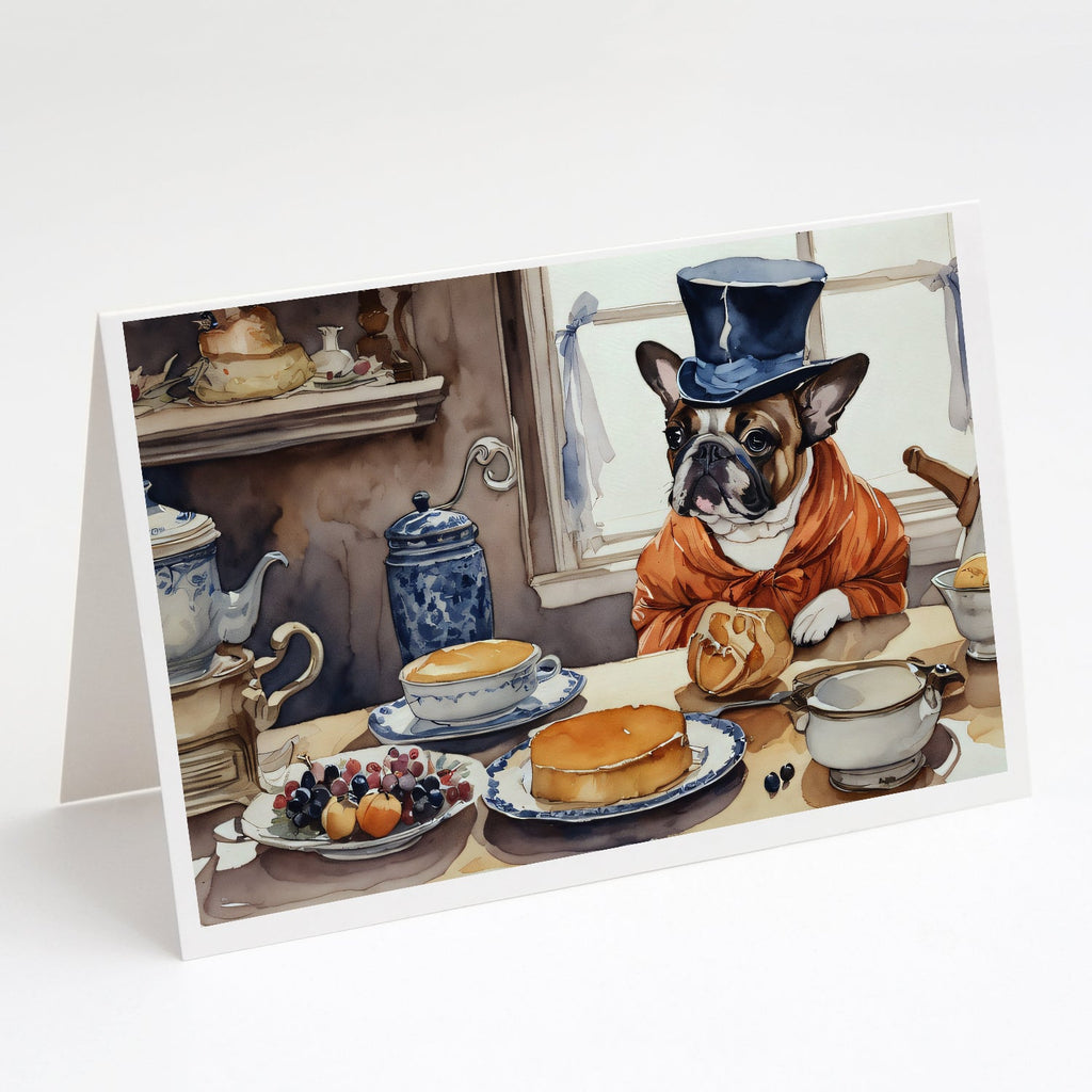 French Bulldog Fall Kitchen Pumpkins Greeting Cards Pack of 8