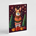 Corgi Holiday Christmas Greeting Cards Pack of 8