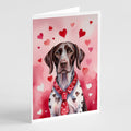 German Shorthaired Pointer My Valentine Greeting Cards Pack of 8