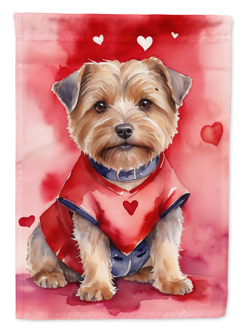 Norfolk Terrier My Valentine Garden Flag