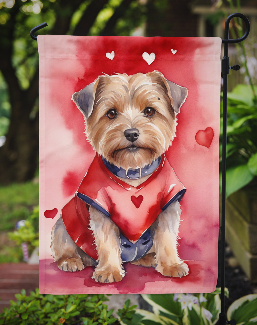 Norfolk Terrier My Valentine Garden Flag