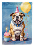 English Bulldog Happy Birthday Garden Flag