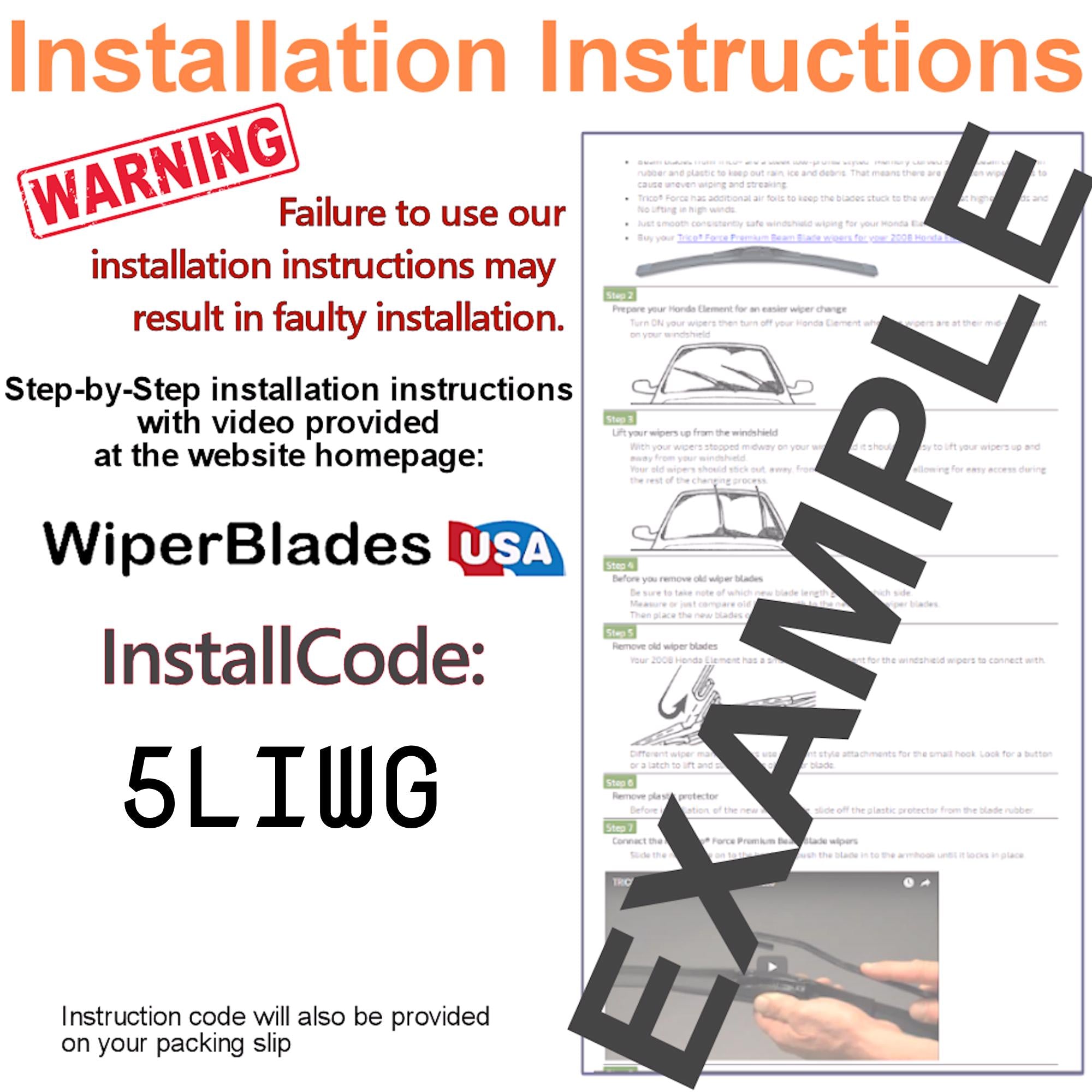 2002 GMC Sierra 2500 HD Wiper Blades w/2yr Wear Warranty (Set of 2) Beam Wipers