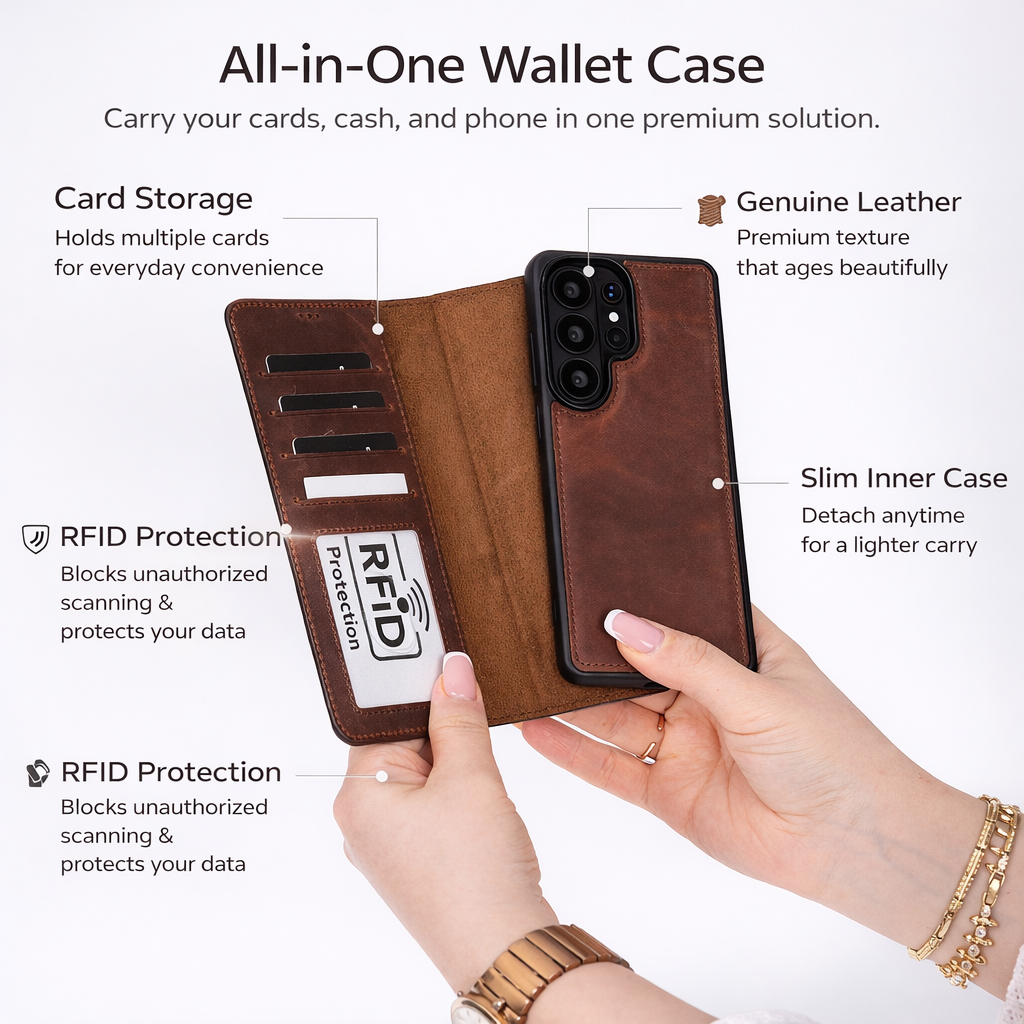 Buffalo Samsung Galaxy S26 Ultra Leather Wallet Case