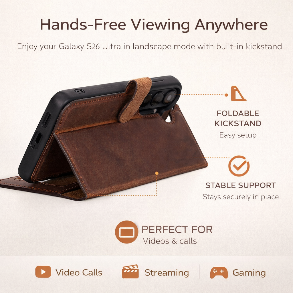 Buffalo Samsung Galaxy S26 Ultra Leather Wallet Case