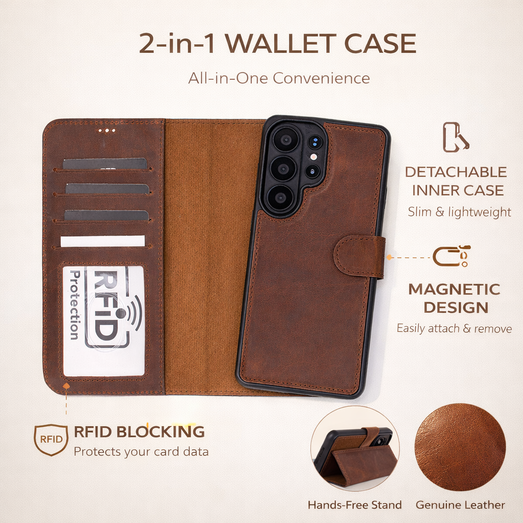 Buffalo Samsung Galaxy S26 Ultra Leather Wallet Case