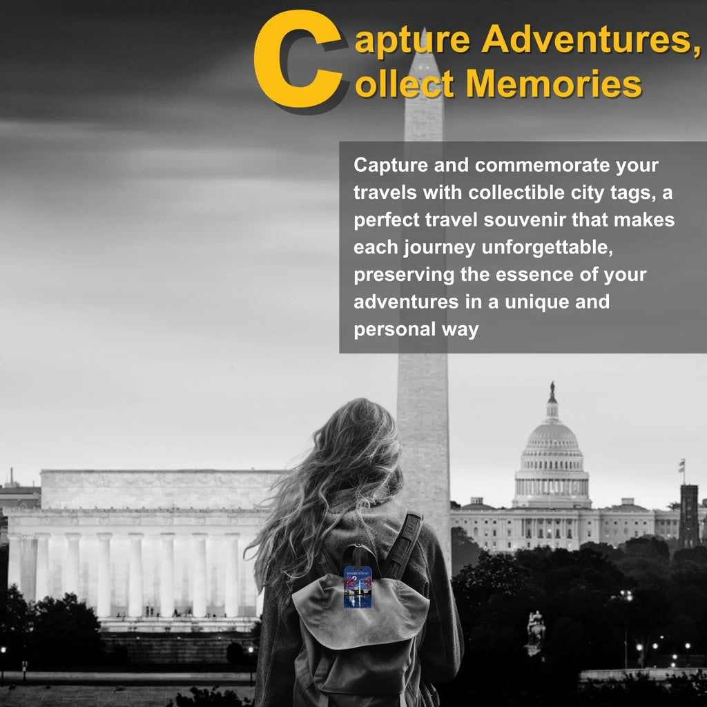 Smart Bag Security Tag - Washington Dc  [Pack 2]