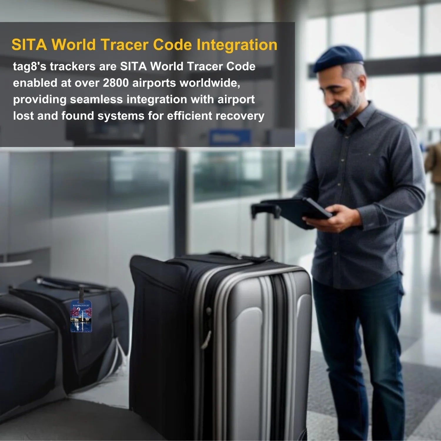 Smart Bag Security Tag - Washington Dc  [Pack 2]